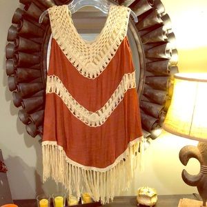 UMGEE rust crotchet accented dress ( or top )